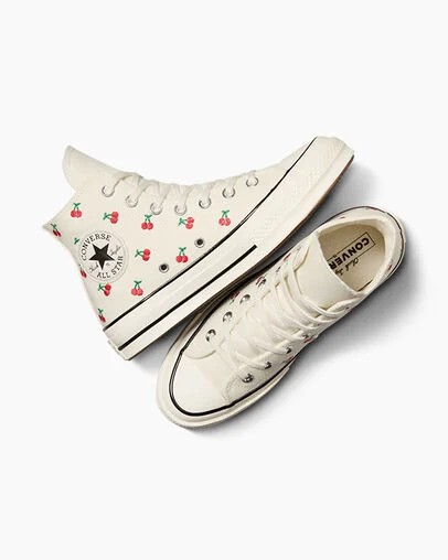 Converse Chuck 70 Cherries Women Sneakers White / Black / Red USA | C-08352749