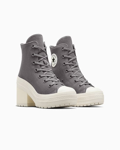 Converse Chuck 70 De Luxe Heel Women Platform Shoes Grey USA | C-04927169