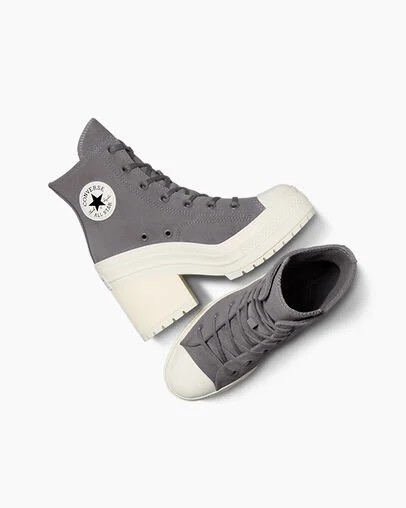 Converse Chuck 70 De Luxe Heel Women Platform Shoes Grey USA | C-04927169