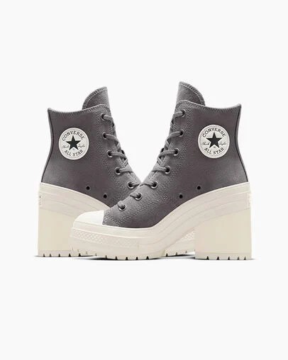 Converse Chuck 70 De Luxe Heel Women Platform Shoes Grey USA | C-04927169