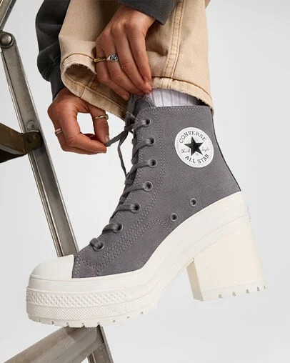 Converse Chuck 70 De Luxe Heel Women Platform Shoes Grey USA | C-04927169