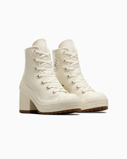 Converse Chuck 70 De Luxe Heel Women Sneakers White / Black USA | C-17945029