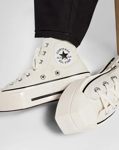 Converse Chuck 70 De Luxe Squared Men Sneakers White USA | C-27153499