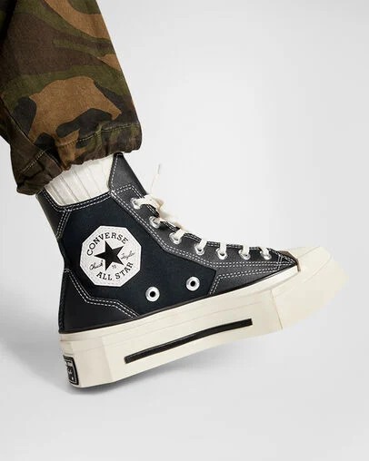 Converse Chuck 70 De Luxe Squared Women Sneakers Black USA | C-20754919