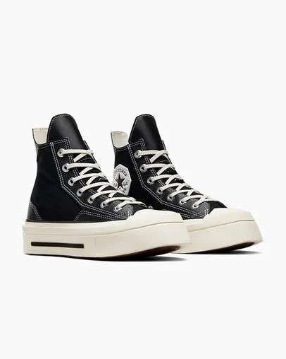 Converse Chuck 70 De Luxe Squared Women Sneakers Black USA | C-20754919