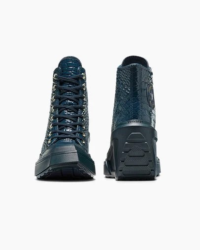 Converse Chuck 70 De Luxe Wedge Women Platform Shoes Blue / Gold USA | C-97530249