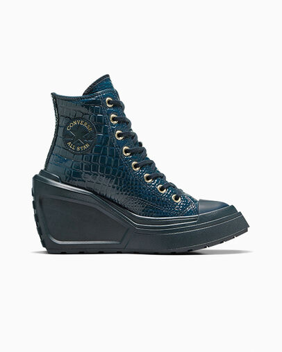 Converse Chuck 70 De Luxe Wedge Women Platform Shoes Blue / Gold USA | C-97530249