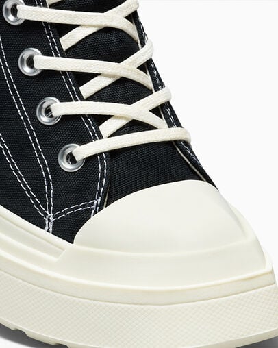 Converse Chuck 70 De Luxe Wedge Women Sneakers Black USA | C-38764909