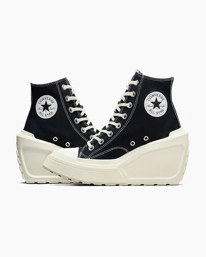 Converse Chuck 70 De Luxe Wedge Women Sneakers Black USA | C-38764909