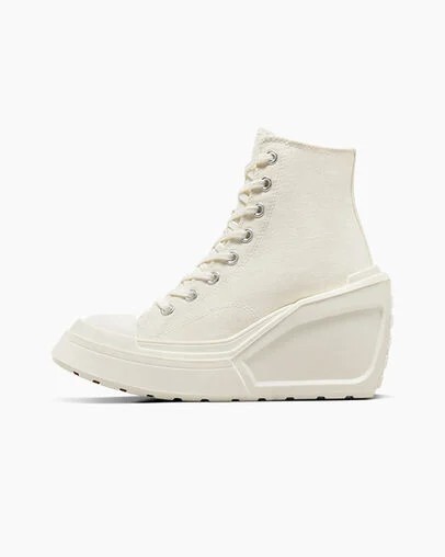 Converse Chuck 70 De Luxe Wedge Women Sneakers White / Black / White USA | C-26174809