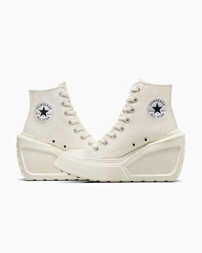 Converse Chuck 70 De Luxe Wedge Women Sneakers White / Black / White USA | C-26174809