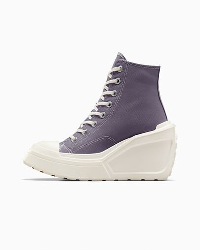 Converse Chuck 70 De Luxe Wedge Women Sneakers Lavender Grey / Black USA | C-85934609