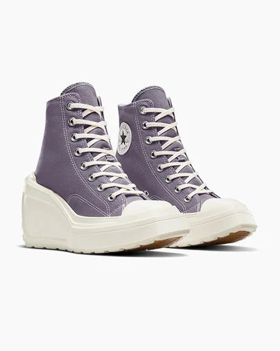 Converse Chuck 70 De Luxe Wedge Women Sneakers Lavender Grey / Black USA | C-85934609
