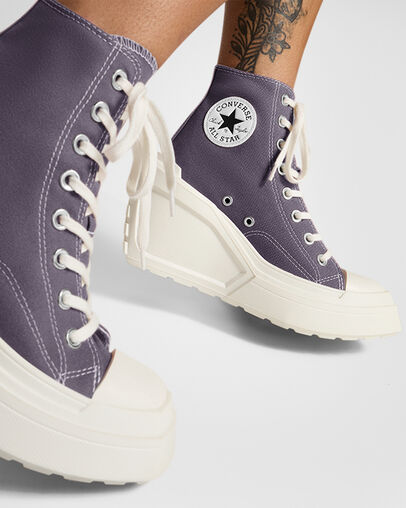 Converse Chuck 70 De Luxe Wedge Women Sneakers Lavender Grey / Black USA | C-85934609