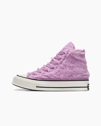 Converse Chuck 70 Faux Fur Women Sneakers Light Purple / Black USA | C-40813599