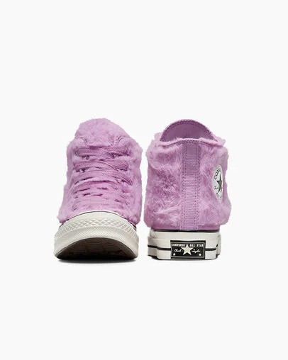 Converse Chuck 70 Faux Fur Women Sneakers Light Purple / Black USA | C-40813599