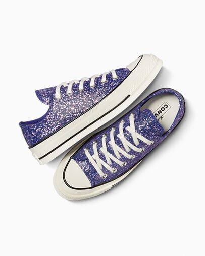 Converse Chuck 70 Glitter Women Sneakers Purple / Black USA | C-07395619