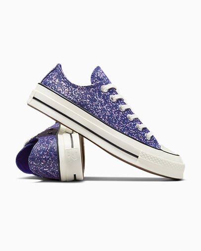 Converse Chuck 70 Glitter Women Sneakers Purple / Black USA | C-07395619