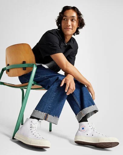 Converse Chuck 70 Leather Men Sneakers White USA | C-49276819