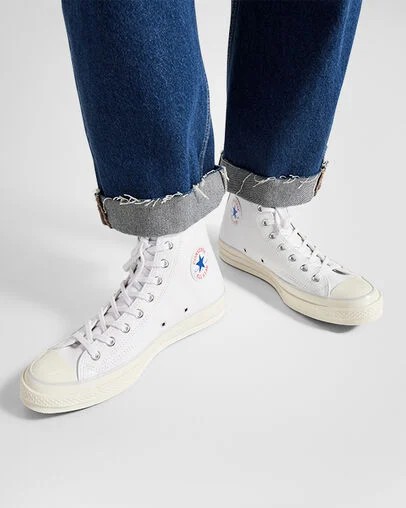 Converse Chuck 70 Leather Men Sneakers White USA | C-49276819