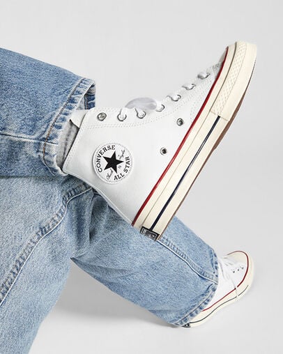 Converse Chuck 70 Men Canvas Shoes White / Dark Red USA | C-27618509