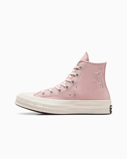 Converse Chuck 70 Pearls & Studs Women Sneakers Grey / Pink USA | C-89372459
