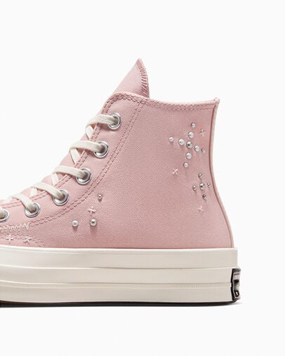Converse Chuck 70 Pearls & Studs Women Sneakers Grey / Pink USA | C-46781359
