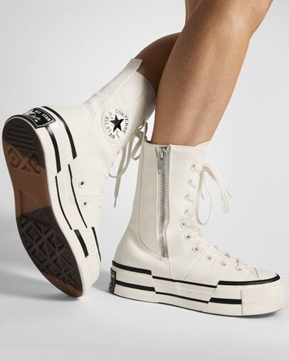 Converse Chuck 70 Plus XHi Men Sneakers White / Black USA | C-17356289