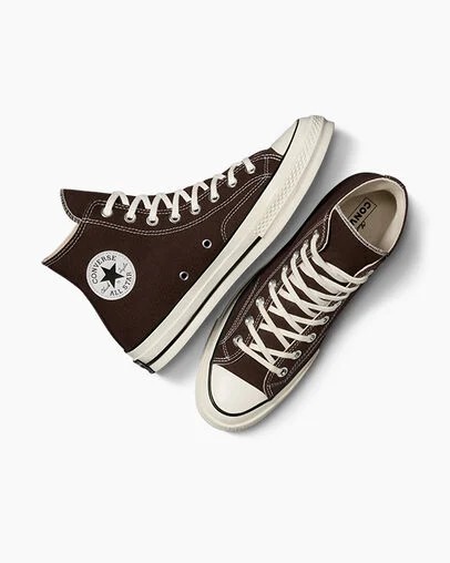 Converse Chuck 70 Women Canvas Shoes Dark Brown / Black USA | C-23678149