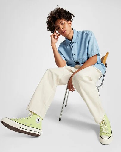 Converse Chuck 70 Women Canvas Shoes Green / Black USA | C-32451079