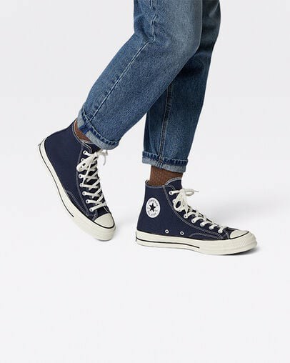 Converse Chuck 70 Women Canvas Shoes Navy / Black USA | C-09178549