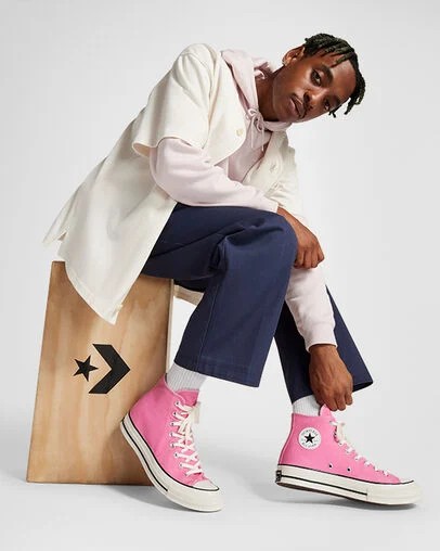Converse Chuck 70 Women Canvas Shoes Pink / Black USA | C-84726139