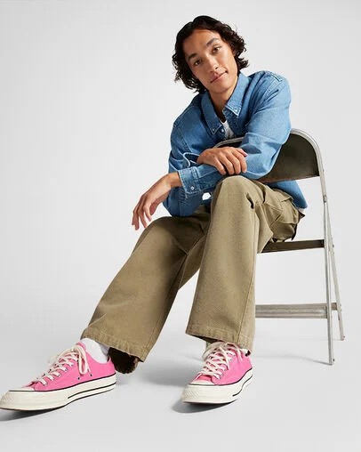 Converse Chuck 70 Women Canvas Shoes Pink / Black USA | C-83714659
