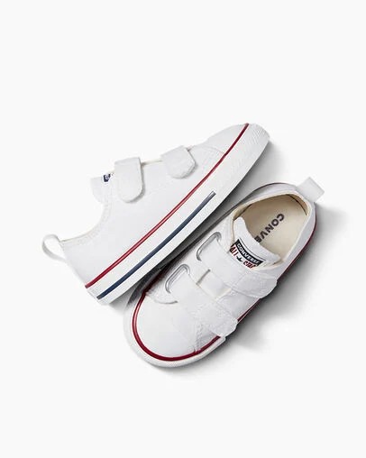 Converse Chuck Taylor All Star 2V Kids' Canvas Shoes White / Dark Red / Navy USA | C-08326719