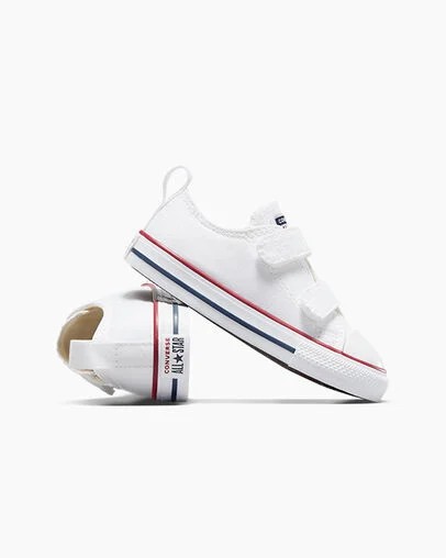 Converse Chuck Taylor All Star 2V Kids' Canvas Shoes White / Dark Red / Navy USA | C-08326719