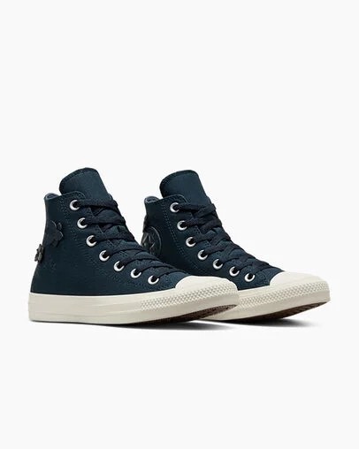 Converse Chuck Taylor All Star 3D Florals Women Sneakers Blue USA | C-62974189