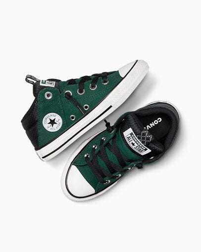 Converse Chuck Taylor All Star Axel Sporty Easy-On Kids' Boots Green / Black / White USA | C-49603759