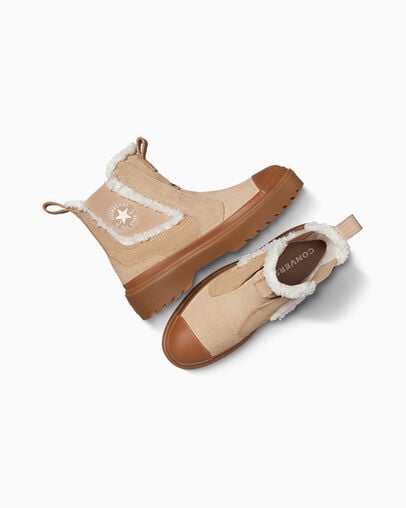 Converse Chuck Taylor All Star Chelsea Lugged Suede Kids' Sneakers Light Brown USA | C-79536219