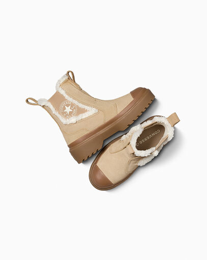 Converse Chuck Taylor All Star Chelsea Lugged Suede Kids' Sneakers Light Brown USA | C-26054919