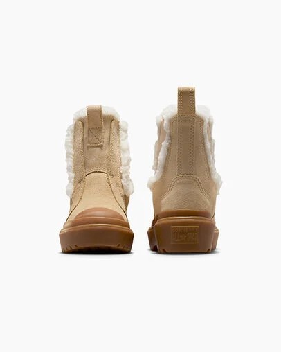 Converse Chuck Taylor All Star Chelsea Lugged Suede Kids' Sneakers Light Brown USA | C-26054919