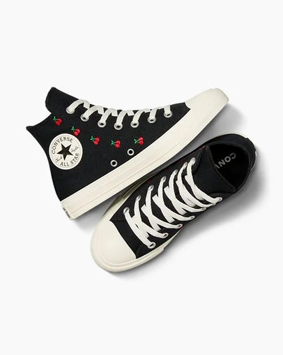 Converse Chuck Taylor All Star Cherries Women Sneakers Black / Red USA | C-85347209
