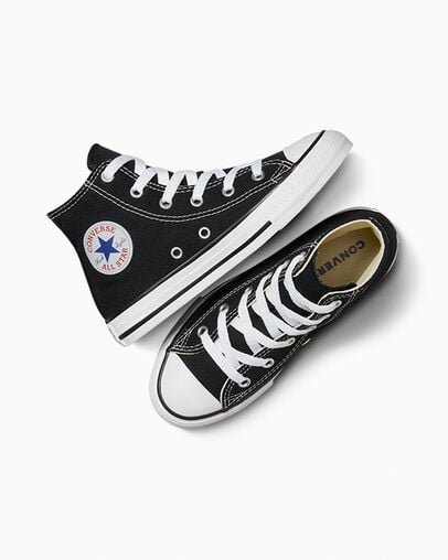 Converse Chuck Taylor All Star Classic Kids' Sneakers Black USA | C-80726919