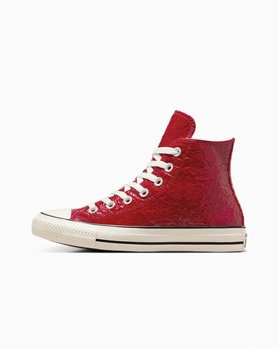 Converse Chuck Taylor All Star Crinkled Leather Women Sneakers Red USA | C-30418279