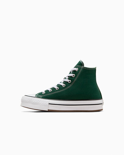 Converse Chuck Taylor All Star EVA Lift Kids' Platform Shoes Green / White / Beige White USA | C-48156029