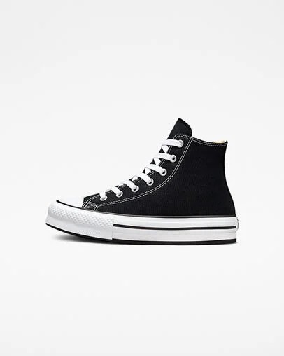 Converse Chuck Taylor All Star EVA Lift Kids' Platform Shoes Black / White USA | C-92483169