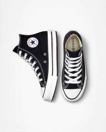 Converse Chuck Taylor All Star EVA Lift Kids' Platform Shoes Black / White USA | C-92483169