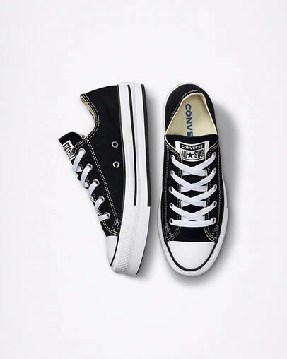 Converse Chuck Taylor All Star EVA Lift Platform Kids' Canvas Shoes Black / White USA | C-47103899