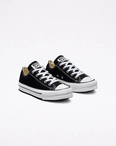 Converse Chuck Taylor All Star EVA Lift Platform Kids' Canvas Shoes Black / White USA | C-47103899