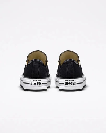 Converse Chuck Taylor All Star EVA Lift Platform Kids' Canvas Shoes Black / White USA | C-47103899