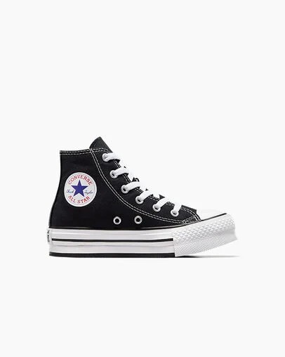 Converse Chuck Taylor All Star EVA Lift Kids\' Platform Shoes Black / White USA | C-02619389